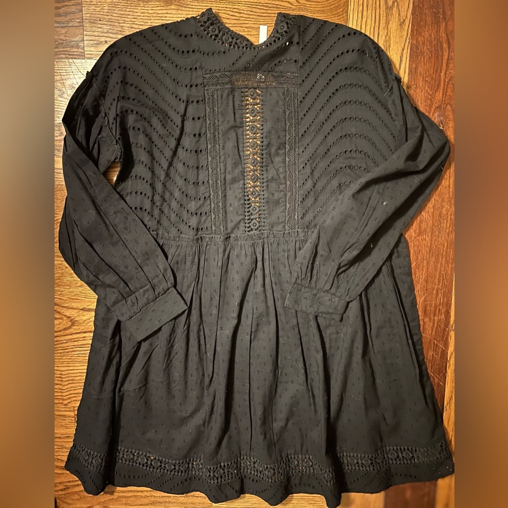 NWT ASOS Black Eyelet Dress Size 0
